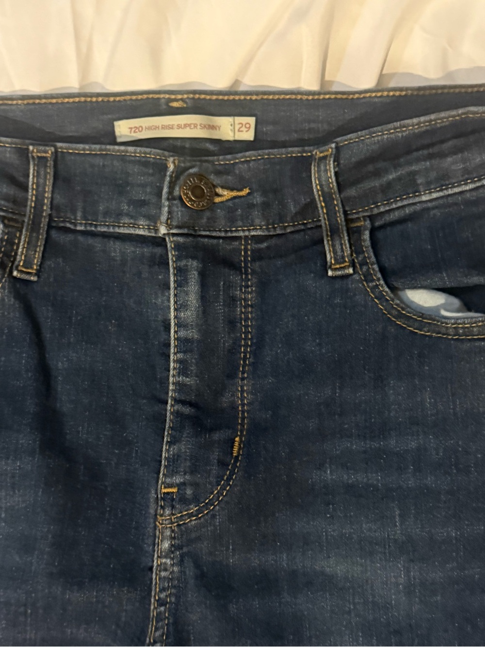 Levi's 720 High Rise Super Skinny Jeans - Dark Blue